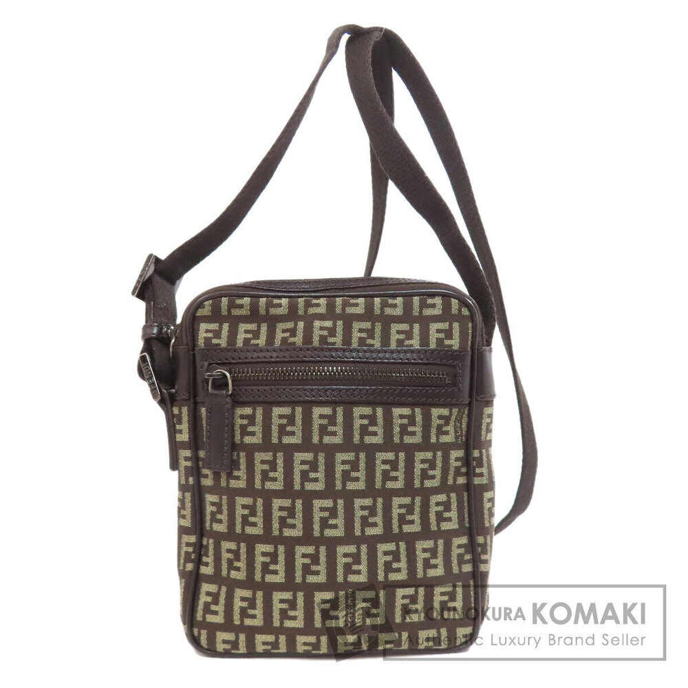 Fendi Zucca canvas bag shoulder Black